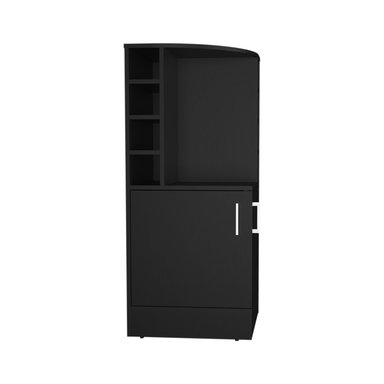 BAR FMFURNITURE ESQUINERO 2 PUERTAS Y PORTA BOTELLAS FM 015N NEGRO - 2