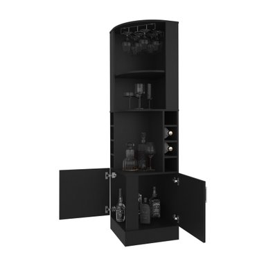 BAR FMFURNITURE ESQUINERO SOPORTE COPAS FM 001N NEGRO - 4