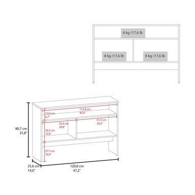 ARRIMO FMFURNITURE MUEBLE 2 PUERTAS 80X120X35 CM FM 002C CLARO NEGRO CAFE - 7