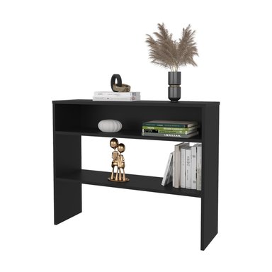 ARRIMO FMFURNITURE MUEBLE 2 REPISAS 80X100X30 CM FM 001N NEGRO - 2