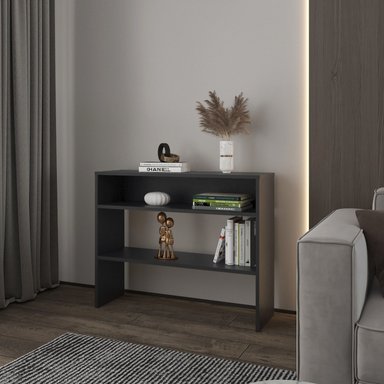 ARRIMO FMFURNITURE MUEBLE 2 REPISAS 80X100X30 CM FM 001N NEGRO - 3