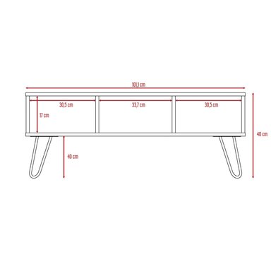MESA DE CENTRO 4 PATAS METALICAS FM-005C CAFÉ CLARO Y PLOMO - 2