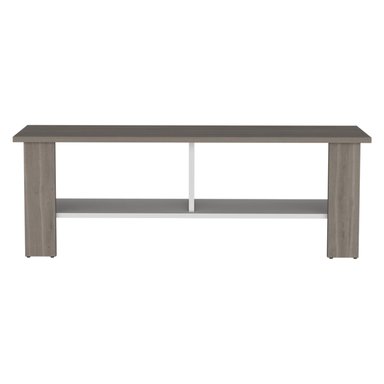 RACK TV 50' CON 2 REPISAS FM-031B BEIGE Y BLANCO - 2