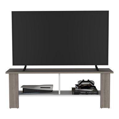 RACK TV 50' CON 2 REPISAS FM-031B BEIGE Y BLANCO - 3