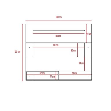 PANEL TV  55' 120X150X31,5 CM FM-001O - CAFE OSCURO - 7