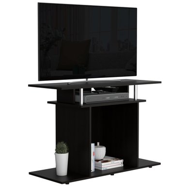 RACK TV 40' CON VARIAS REPISAS FM-028W - NEGRO - 4