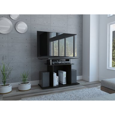 RACK TV 40' CON VARIAS REPISAS FM-028W - NEGRO - 5