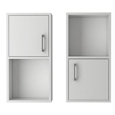 ORGANIZADOR FMFURNITURE MUEBLE BAÑO CON 1 PUERTA X2 UNIDADES FM 001B BLANCO - 2