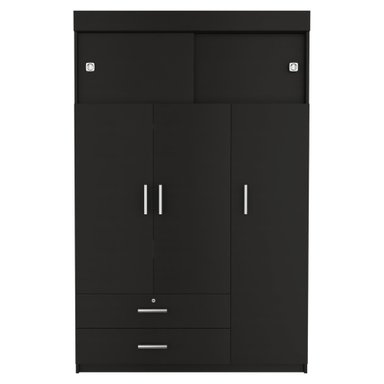 CLOSET 5 PUERTAS 2 CAJONES FM-003N - NEGRO - 2