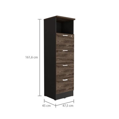 CAJONERA 161,6X47,5X45 CM FM-004N NEGRO Y CAFÉ OSCURO - 8