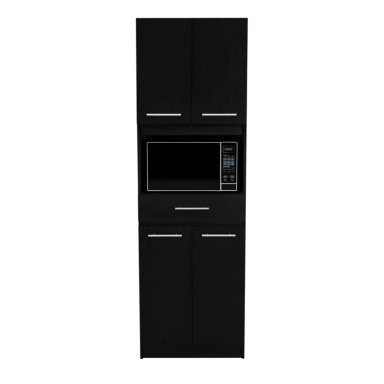 MUEBLE MICROONDAS 4 PUERTAS 1 CAJON FM-003N NEGRO - 12