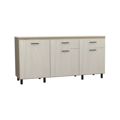 MUEBLE BASE DE COCINA 3 PUERTAS 2 CAJONES FM-003C CAFÉ CLARO - 5