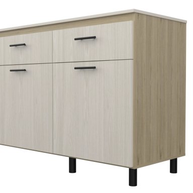 MUEBLE BASE DE COCINA 3 PUERTAS 2 CAJONES FM-003C CAFÉ CLARO - 10