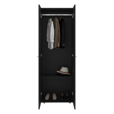 CLOSET COLGADOR 2 PUERTAS 170X60X40,2 CM EN COLOR NEGRO - 3