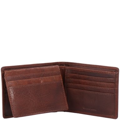 BILLETERA CUERO HOMBRE VN VOLANTE CAFÉ HUSH PUPPIES - 4