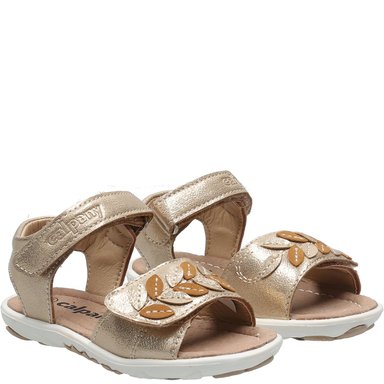 SANDALIAS NIÑA CALPANY TEXTIL MARIE DORADO - 7