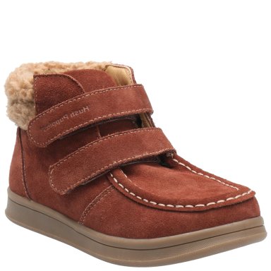 BOTIN HUSH PUPPIES KIDS KODA VELCRO CAFE  NIÑO - 1