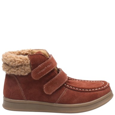 BOTIN HUSH PUPPIES KIDS KODA VELCRO CAFE  NIÑO - 2