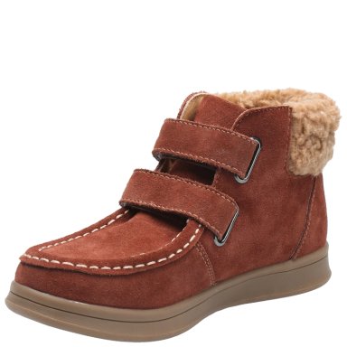 BOTIN HUSH PUPPIES KIDS KODA VELCRO CAFE  NIÑO - 6