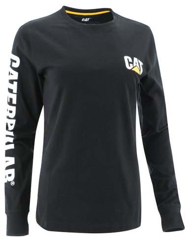 POLERA MANGA LARGA MUJER TRADEMARK BANNER NEGRO CAT - 1
