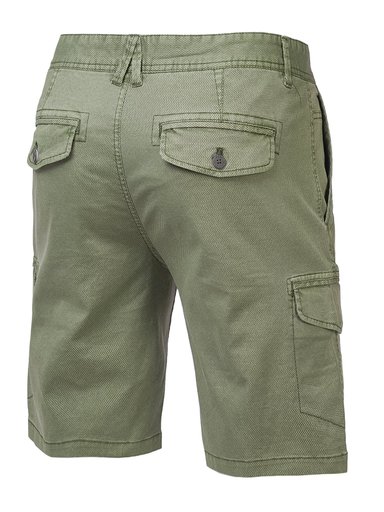 SHORT ALGODÓN ORGÁNICO REGULAR FIT HOMBRE ROCKFORD VERDE OSCURO KUNA NATURAL FLEX - 2