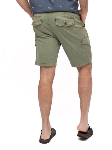 SHORT ALGODÓN ORGÁNICO REGULAR FIT HOMBRE ROCKFORD VERDE OSCURO KUNA NATURAL FLEX - 5