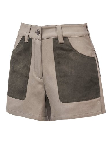 SHORT ALGODÓN REGULAR FIT MUJER ROCKFORD VERDE OSCURO CARCANS WAX - 1