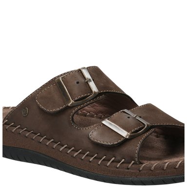 SANDALIAS HOMBRE HUSH-PUPPIES CUERO UMBE CAFÉ - 7