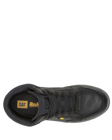 ZAPATILLA CUERO CON CAÑA CAT APA CUSH MID NEGRO HOMBRE - 7