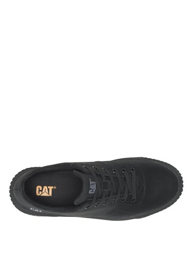 ZAPATILLAS MUJER CAT CASUALES NEGRO CUERO AMP - 6