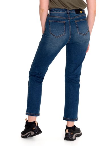 JEANS MUJER TRIBLEND HIGH-RISE STRAIGHT AZUL CAT - 4