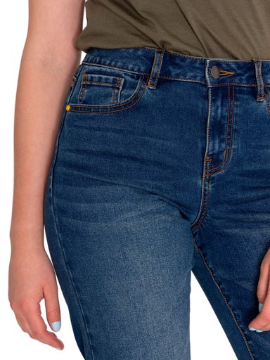 JEANS MUJER TRIBLEND HIGH-RISE STRAIGHT AZUL CAT - 5