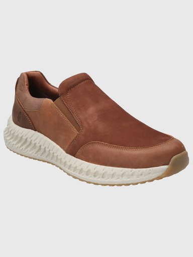 SLIP ON CUERO HOMBRE SPINAL UP CAFÉ HUSH PUPPIES - 1