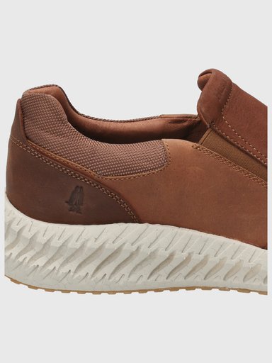 SLIP ON CUERO HOMBRE SPINAL UP CAFÉ HUSH PUPPIES - 8