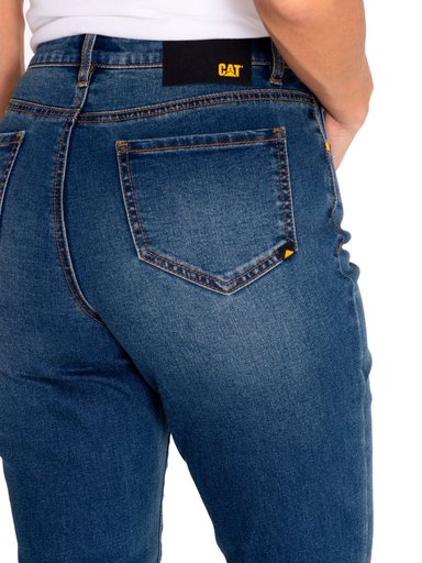 JEANS ALGODÓN MUJER CAT AZUL DENIM TRIBLEND MID-RISE SKINNY - 6