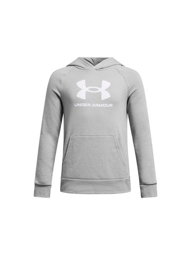 POLERÓN ALGODÓN NIÑO UNDER ARMOUR GRIS BIG LOGO UA RIVAL - 1