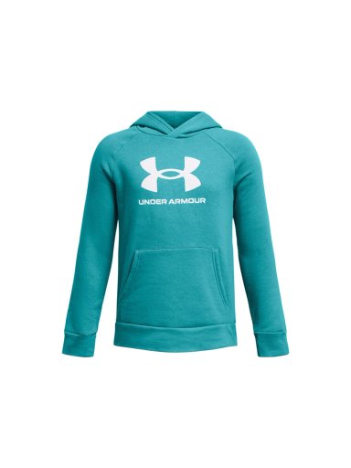 POLERÓN ALGODÓN NIÑO UNDER ARMOUR AZUL BIG LOGO UA RIVAL - 1