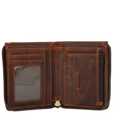 BILLETERA CUERO HOMBRE ST ETHAN ZIP CAFÉ HUSH PUPPIES - 4