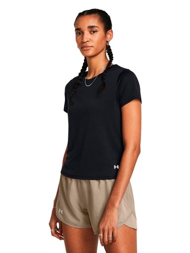 POLERA MANGA CORTA RUNNING PARA MUJER LAUNCH NEGRO 
UA - 4
