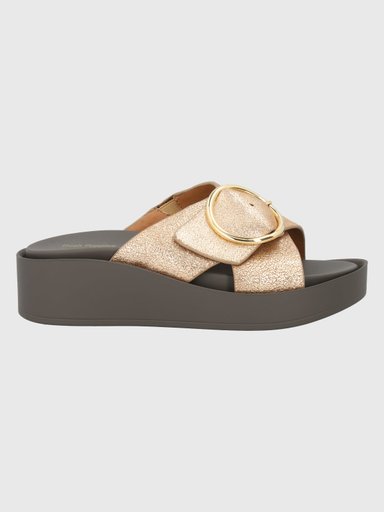 SANDALIA CUERO DORADO MUJER GISE HUSH PUPPIES - 2