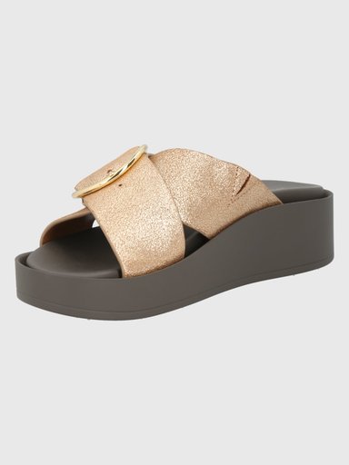 SANDALIA CUERO DORADO MUJER GISE HUSH PUPPIES - 4
