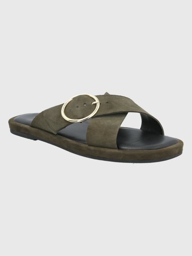 SANDALIAS MUJER HUSH-PUPPIES CUERO VERDE BERNARD - 1