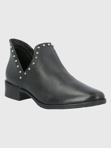 BOTÍN MUJER HUSH PUPPIES CUERO NEGRO LECCIA CASUAL - 1