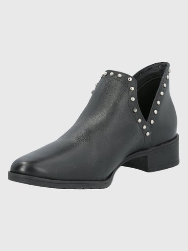 BOTÍN MUJER HUSH PUPPIES CUERO NEGRO LECCIA CASUAL - 4