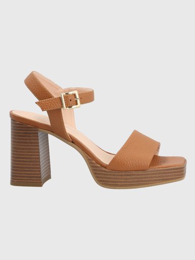 SANDALIAS MUJER HUSH-PUPPIES CUERO CAFÉ CLARO BORMIO - 2