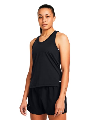 POLERA SIN MANGAS RUNNING PARA MUJER LAUNCH NEGRO UA - 4