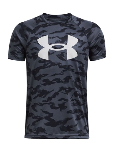 POLERA MANGA CORTA UA TECH NIÑO GRIS UNDER ARMOUR - 1