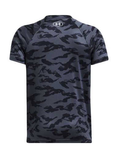 POLERA MANGA CORTA UA TECH NIÑO GRIS UNDER ARMOUR - 2