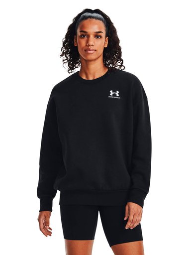 BUZO LIFESTYLE PARA MUJER ICON FLEECE NEGRO UA - 4