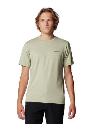 POLERA HOMBRE TECH TRAIL CREW NECK VERDE COLUMBIA - 1